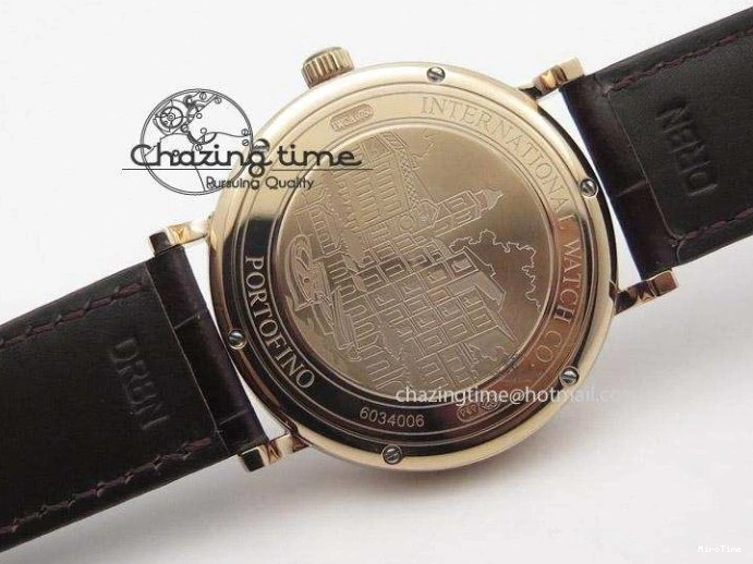 MIROTIME 0425 Modern Portofino SCHAFFHAUSEN RG MKF 1:1 V2 Best Edition White Dial On Brown Leather Strap A 7344